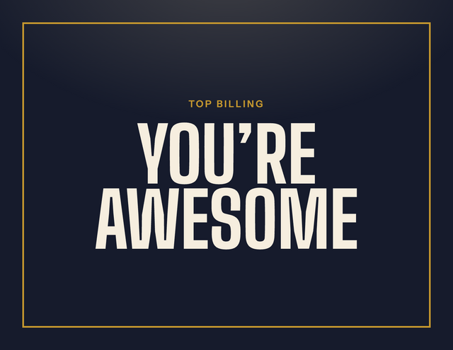 The Official — You’re awesome