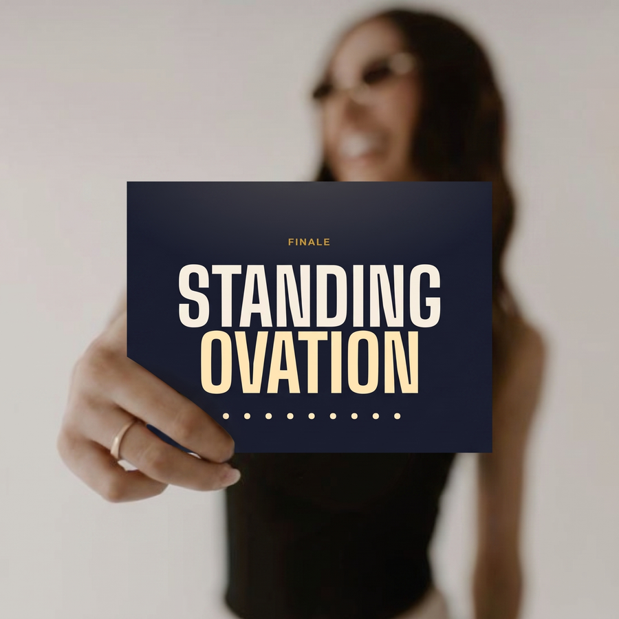 Handing over a Standing O card